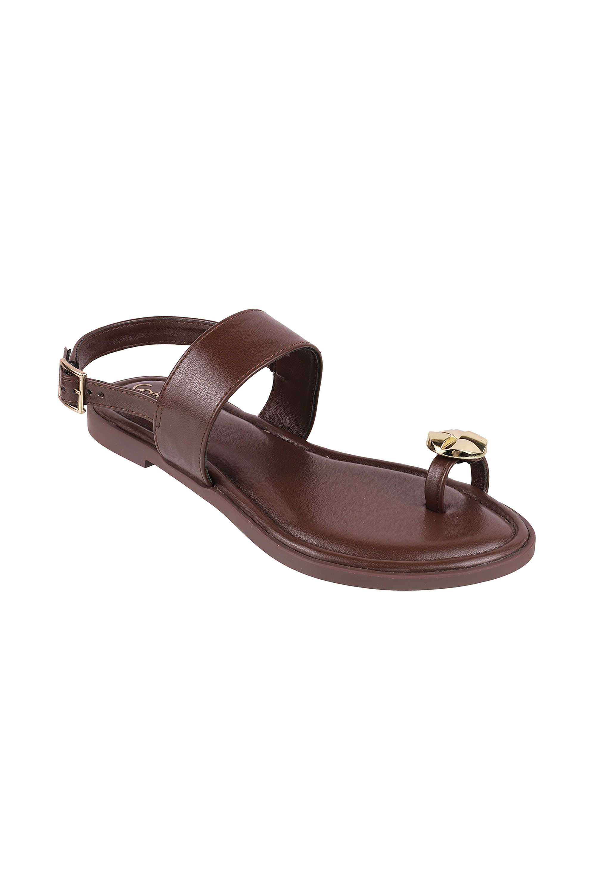 COURT-PU-Buckle-Women-s-Casual-Wear-Flip-flops