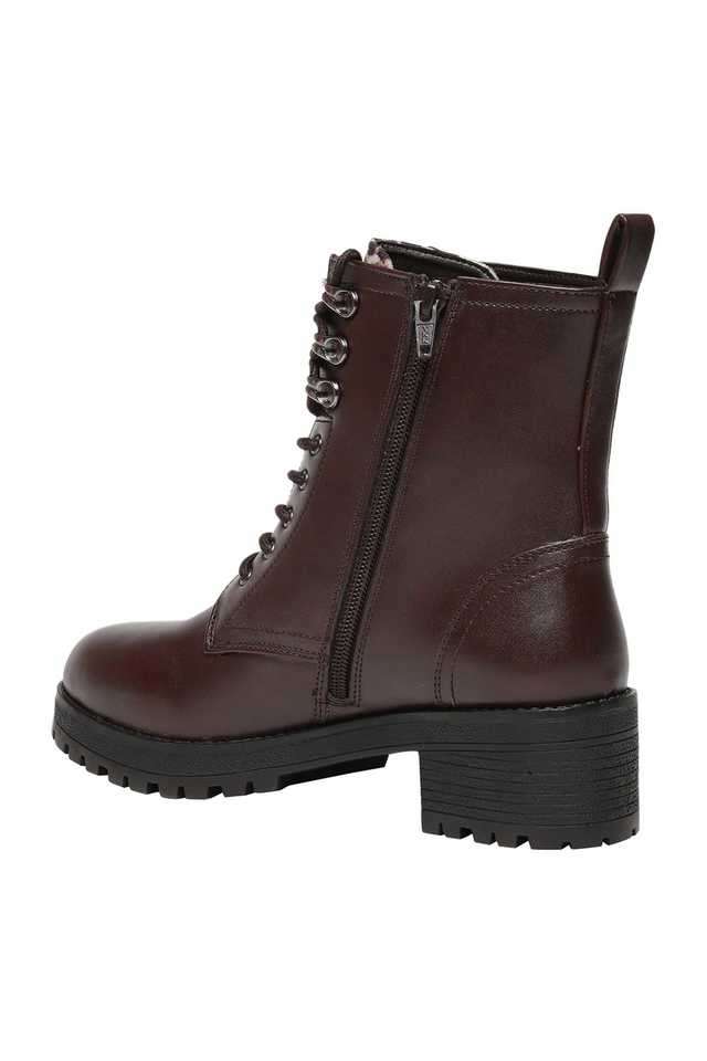 PU-Lace-Up-Women-s-Mid-Tops-Boots