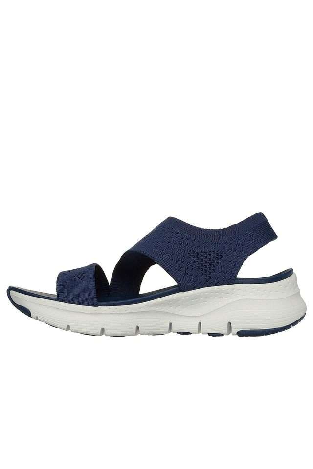 Buy Skechers Navy Fabric Backstrap Casual Women Sandals Shoppers