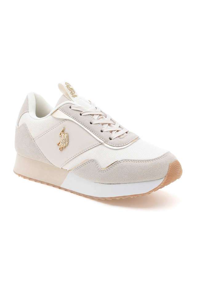Buy Polo Beige Judy Suede Lace Up Women's Sneakers