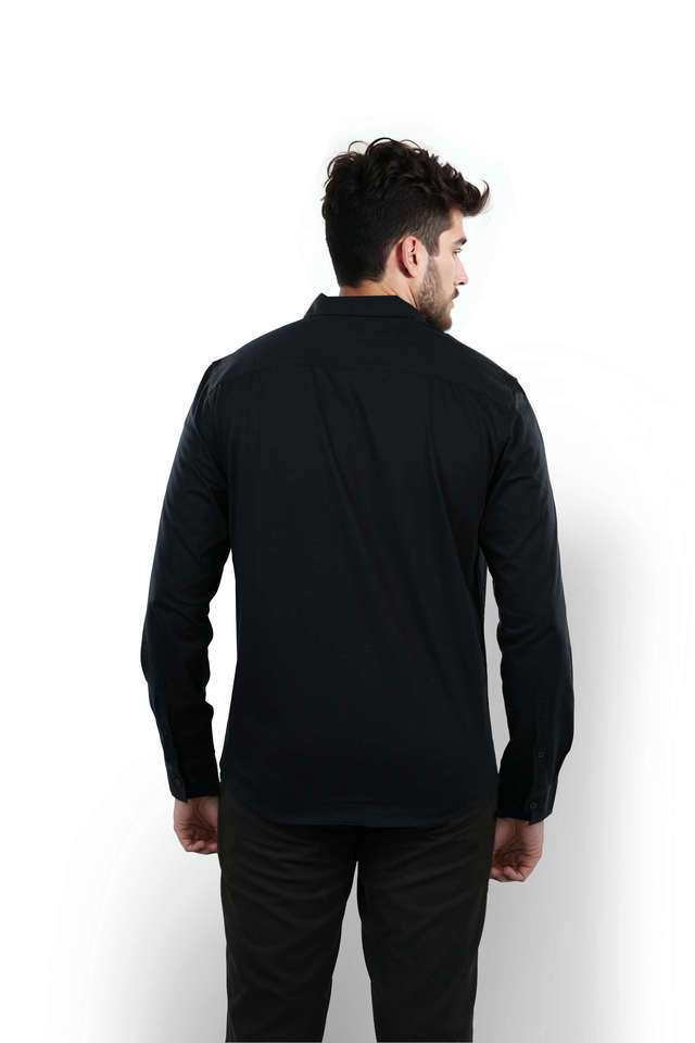 Solid-Lyocell-Slim-Fit-Men-s-Casual-Shirt
