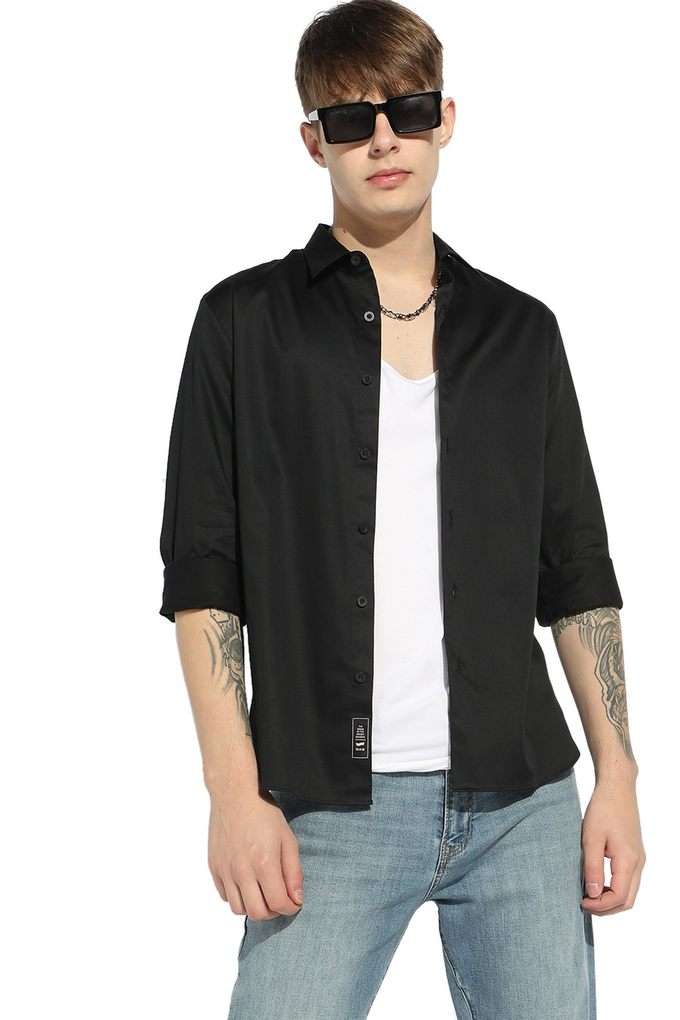 Solid-Cotton-Slim-Fit-Men-s-Casual-Wear-Shirt