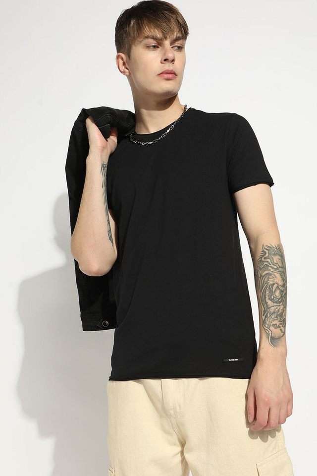 Solid-Cotton-Round-Neck-Men-s-T-Shirt