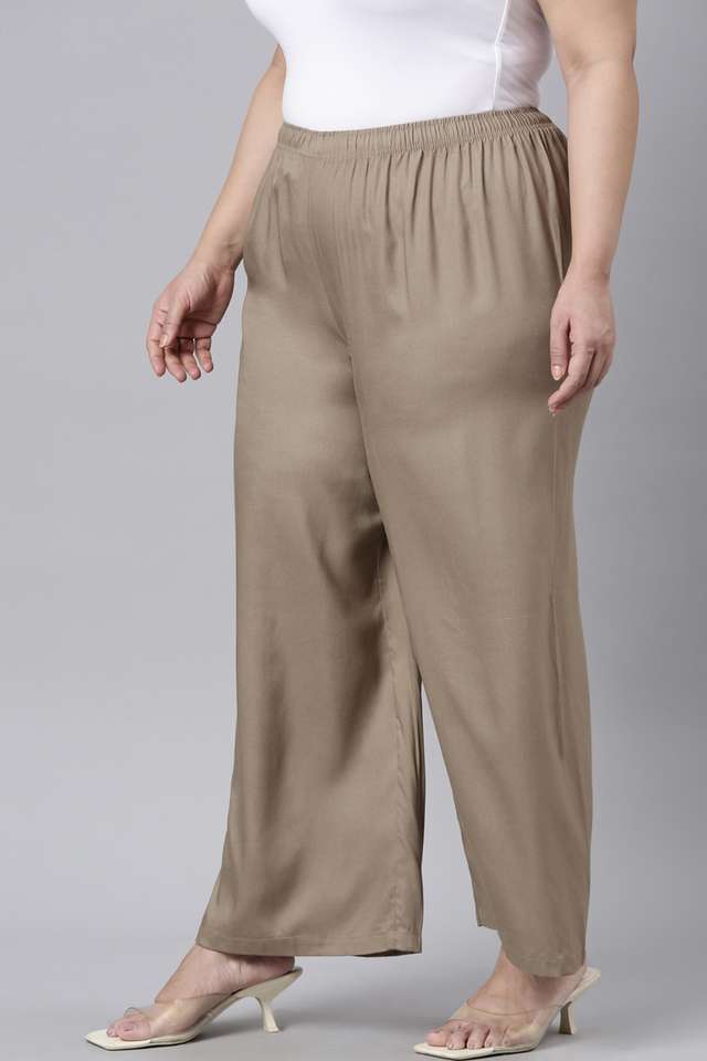 Solid-Full-Length-Viscose-Women-s-Palazzos
