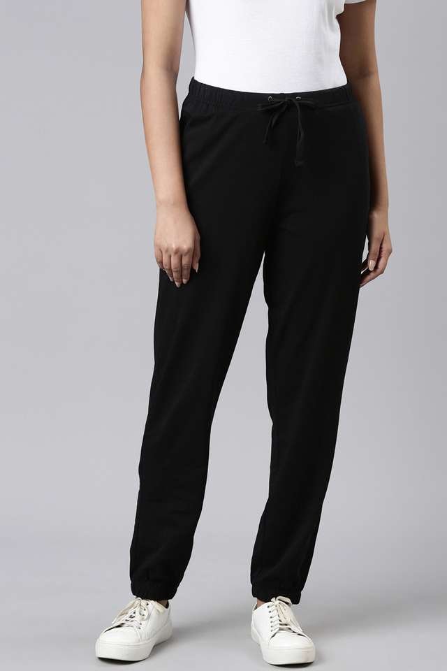 Solid-Regular-Fit-Cotton-Women-Athleisure-Joggers