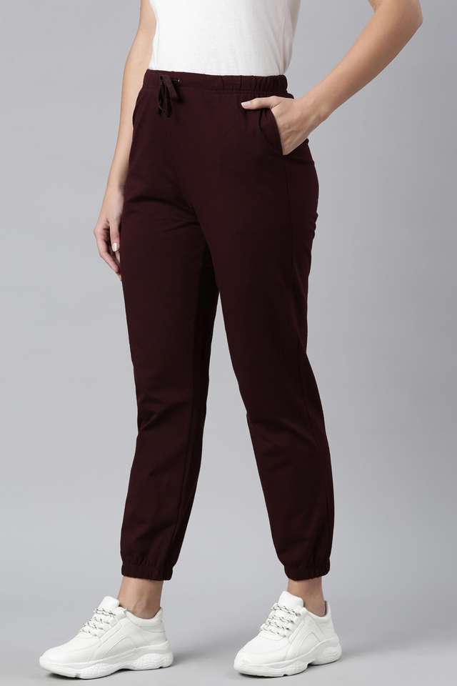 Solid-Ankle-Length-Cotton-Women-s-Joggers