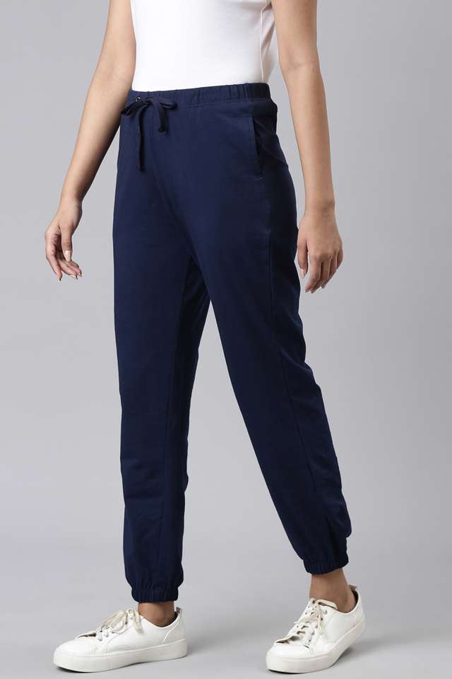 Solid-Cotton-Relaxed-Fit-Women-s-Pants