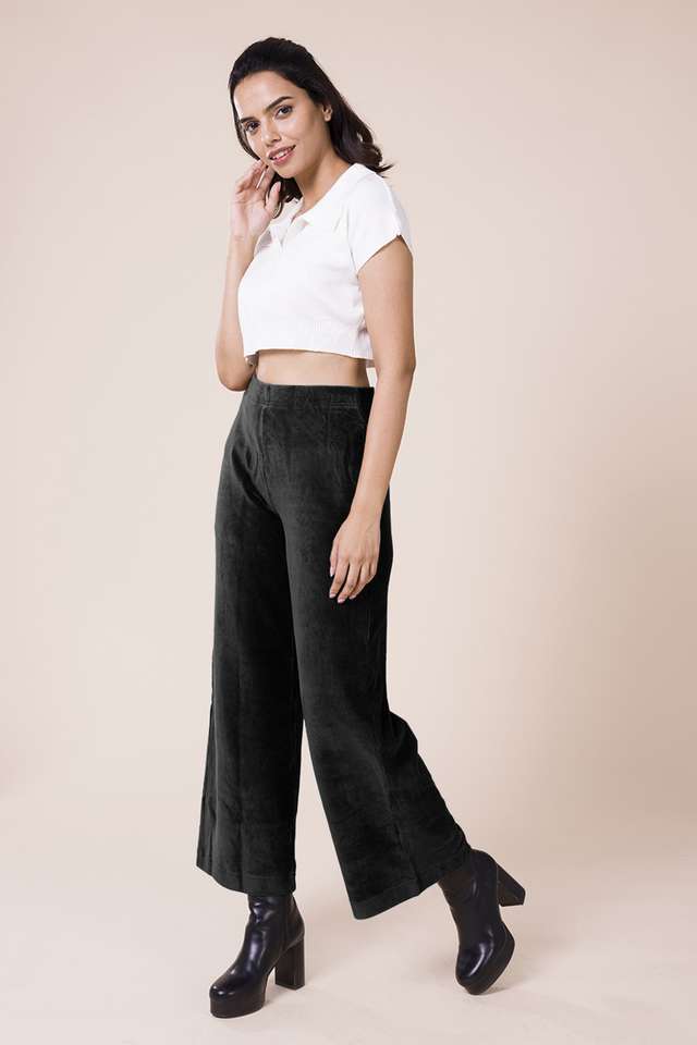 Solid-Regular-Fit-Cotton-Women-s-Festive-Wear-Pants