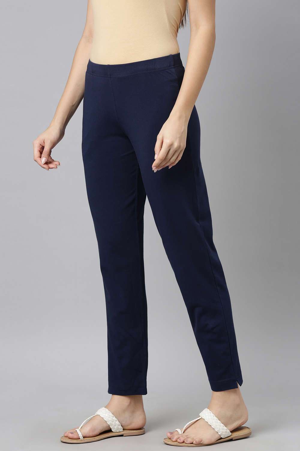 Solid-Regular-Fit-Cotton-Women-s-Festive-Wear-Pants