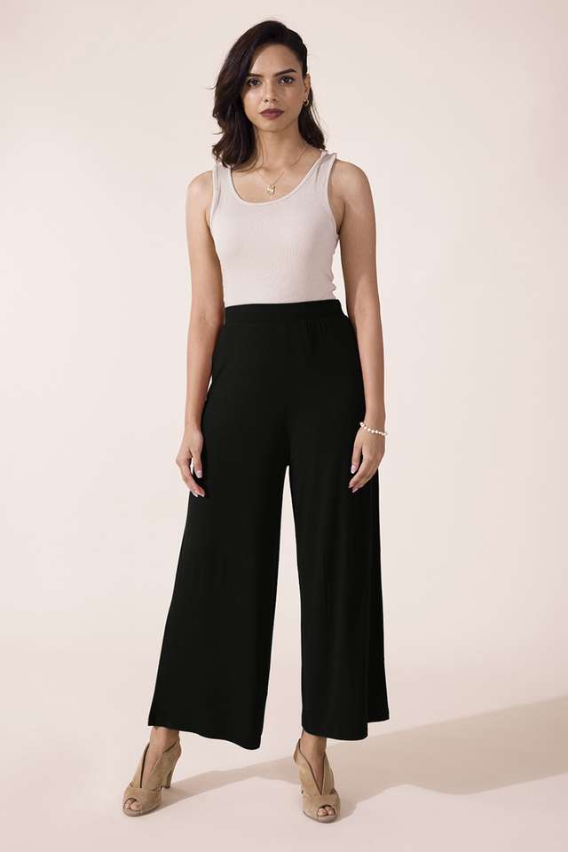 Solid-Full-Length-Viscose-Women-s-Palazzos