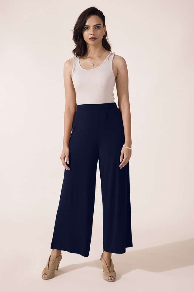 Solid-Full-Length-Viscose-Women-s-Palazzos