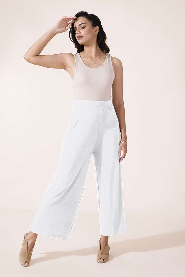 Solid-Full-Length-Viscose-Women-s-Palazzos