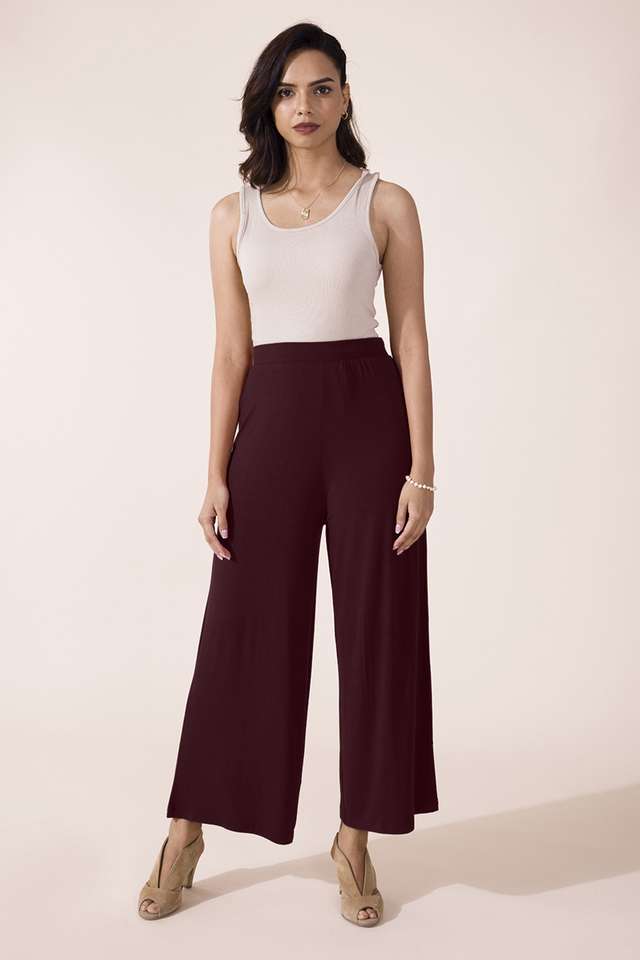 Solid-Full-Length-Viscose-Women-s-Palazzos