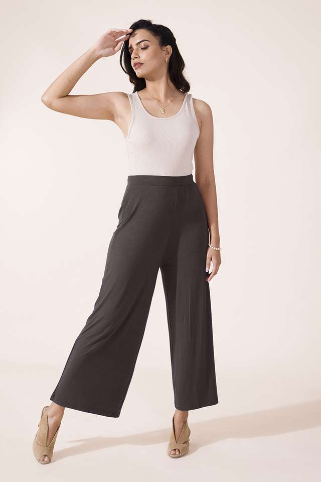 Solid-Full-Length-Viscose-Women-s-Palazzos