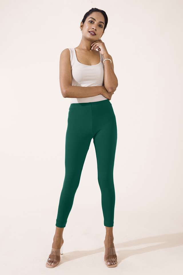 Solid-Ankle-Length-Cotton-Women-s-Leggings
