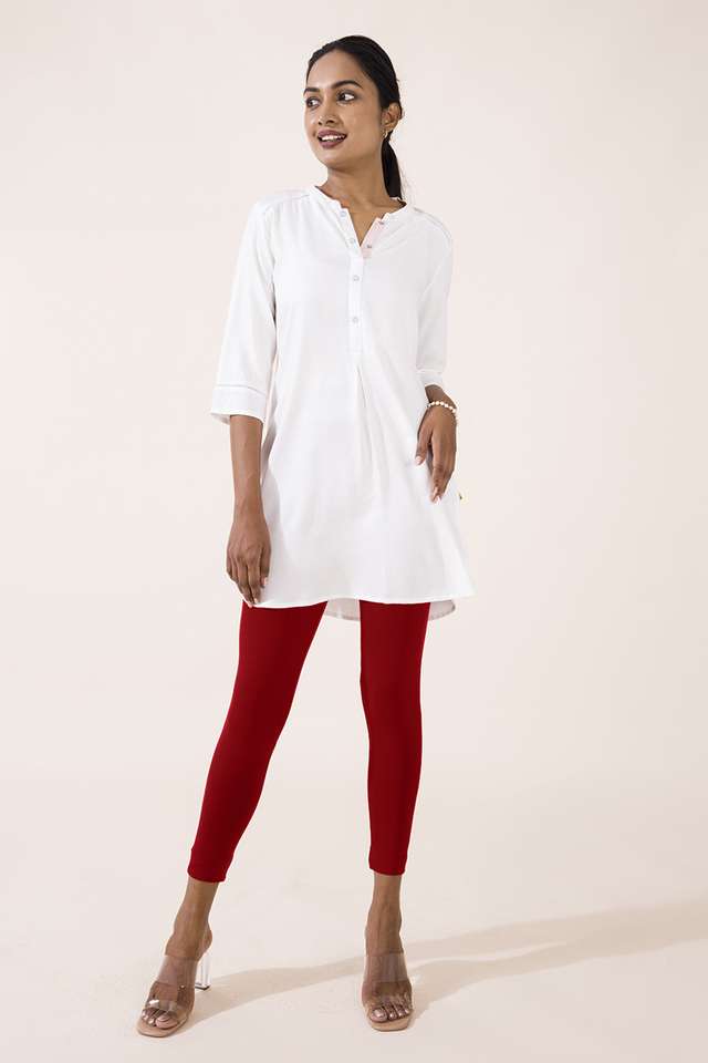 Solid-Ankle-Length-Cotton-Women-s-Leggings