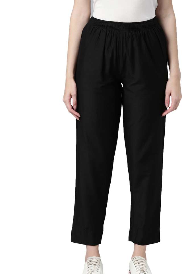 Solid-Tapered-Fit-Modal-Women-s-Casual-Wear-Pants