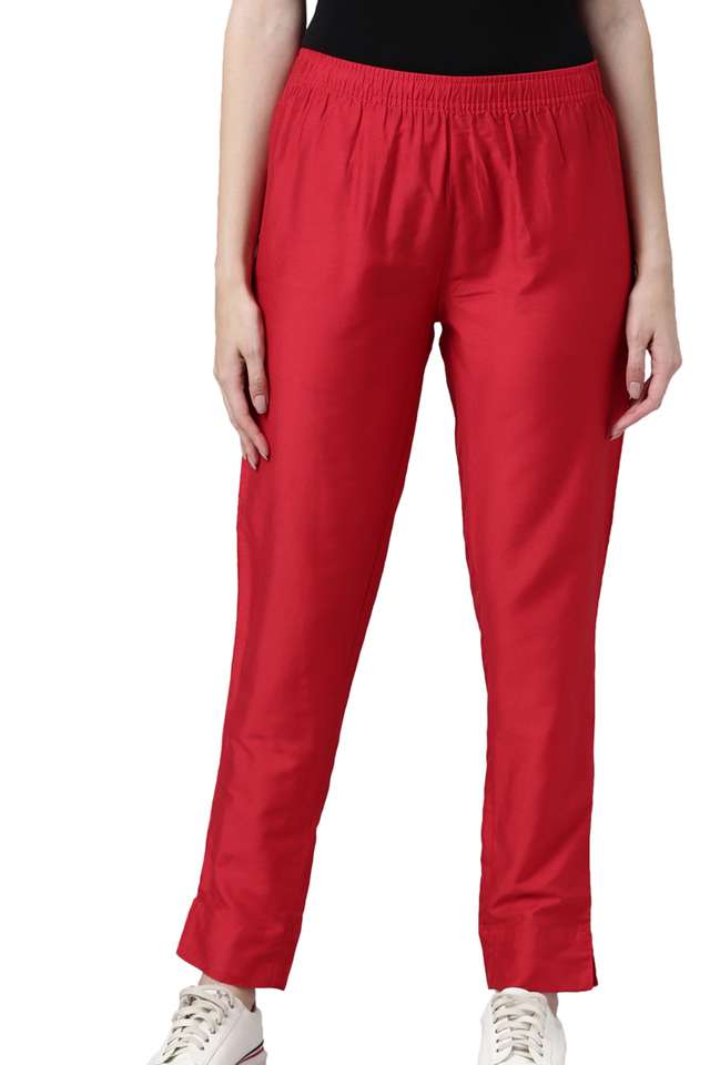 Solid-Tapered-Fit-Modal-Women-s-Casual-Wear-Pants