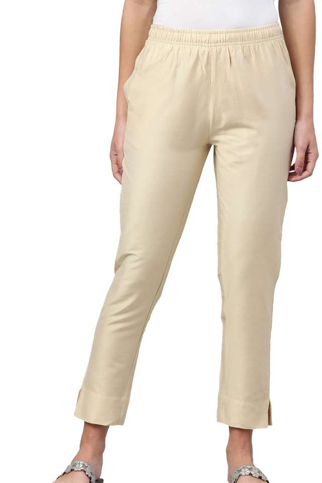 Solid-Tapered-Fit-Modal-Women-s-Casual-Wear-Pants