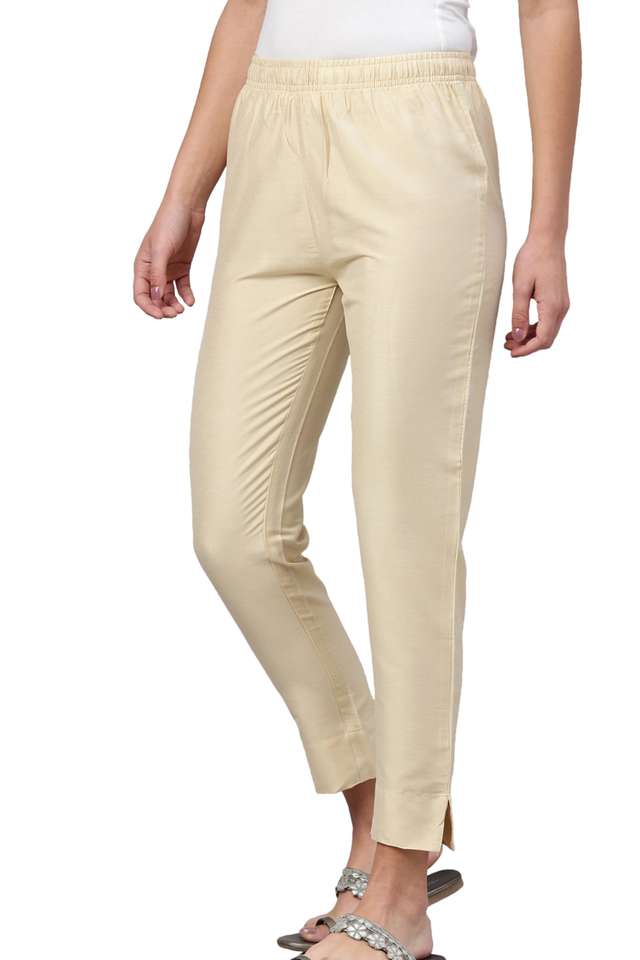 Solid-Tapered-Fit-Modal-Women-s-Casual-Wear-Pants
