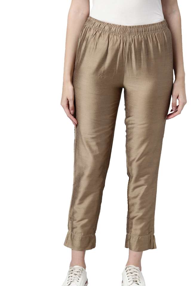Solid-Tapered-Fit-Modal-Women-s-Casual-Wear-Pants