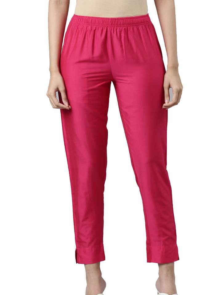 Solid-Tapered-Fit-Modal-Women-s-Casual-Wear-Pants