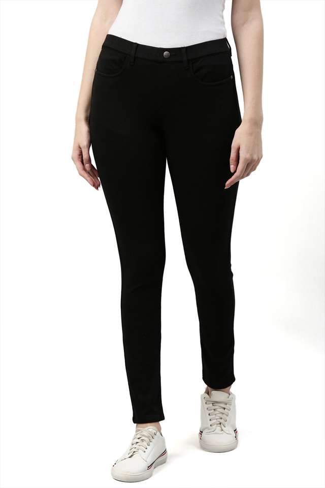 Solid-Cotton-Slim-Fit-Women-s-Jeggings