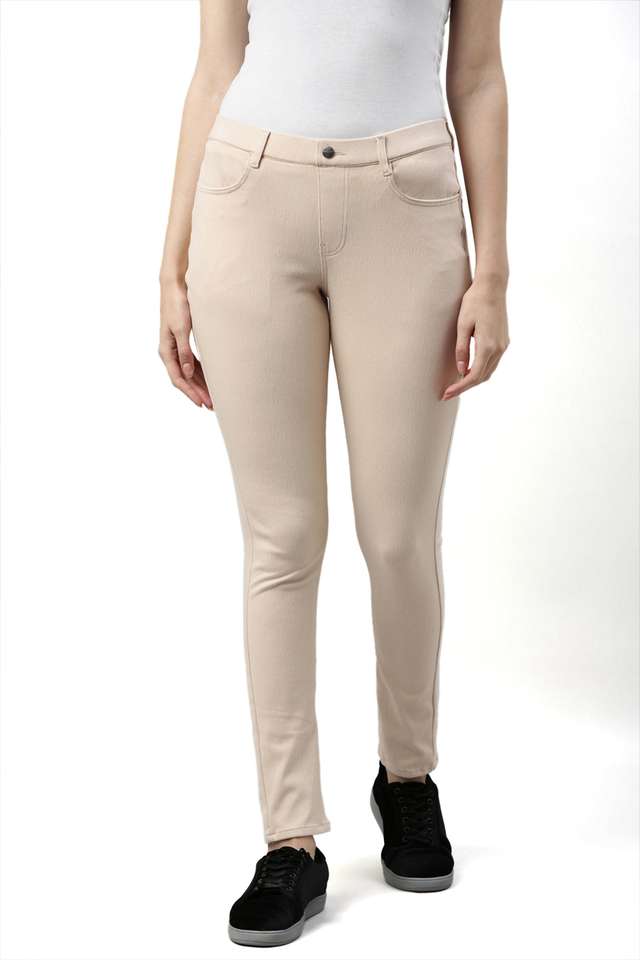Solid-Cotton-Slim-Fit-Women-s-Jeggings