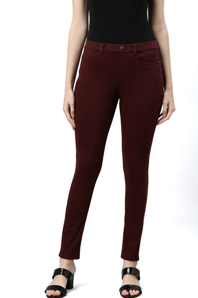 Solid-Cotton-Slim-Fit-Women-s-Jeggings