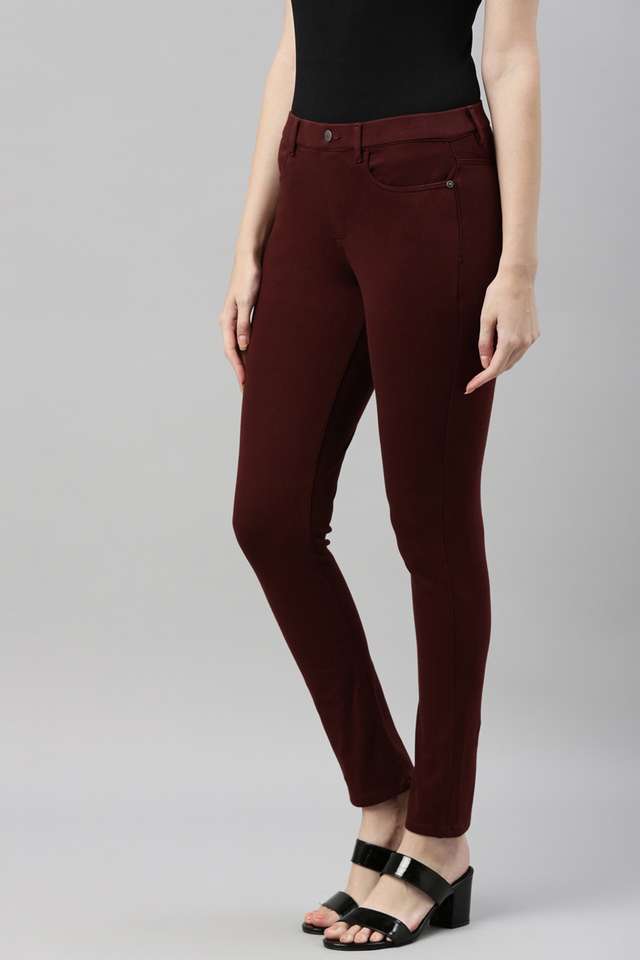 Solid-Cotton-Slim-Fit-Women-s-Jeggings