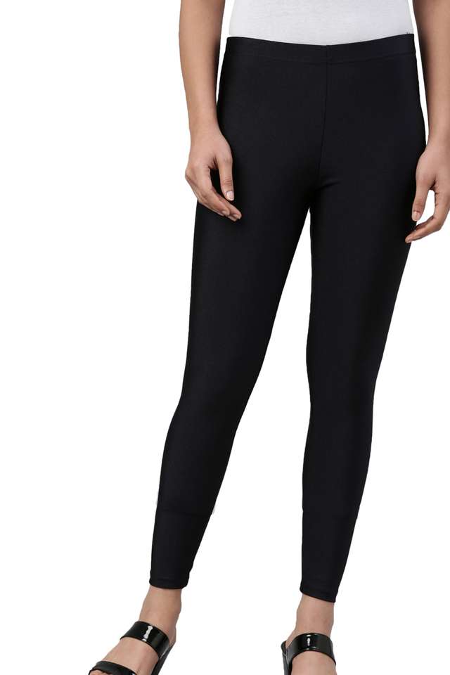 Solid-Ankle-Length-Nylon-Women-s-Leggings