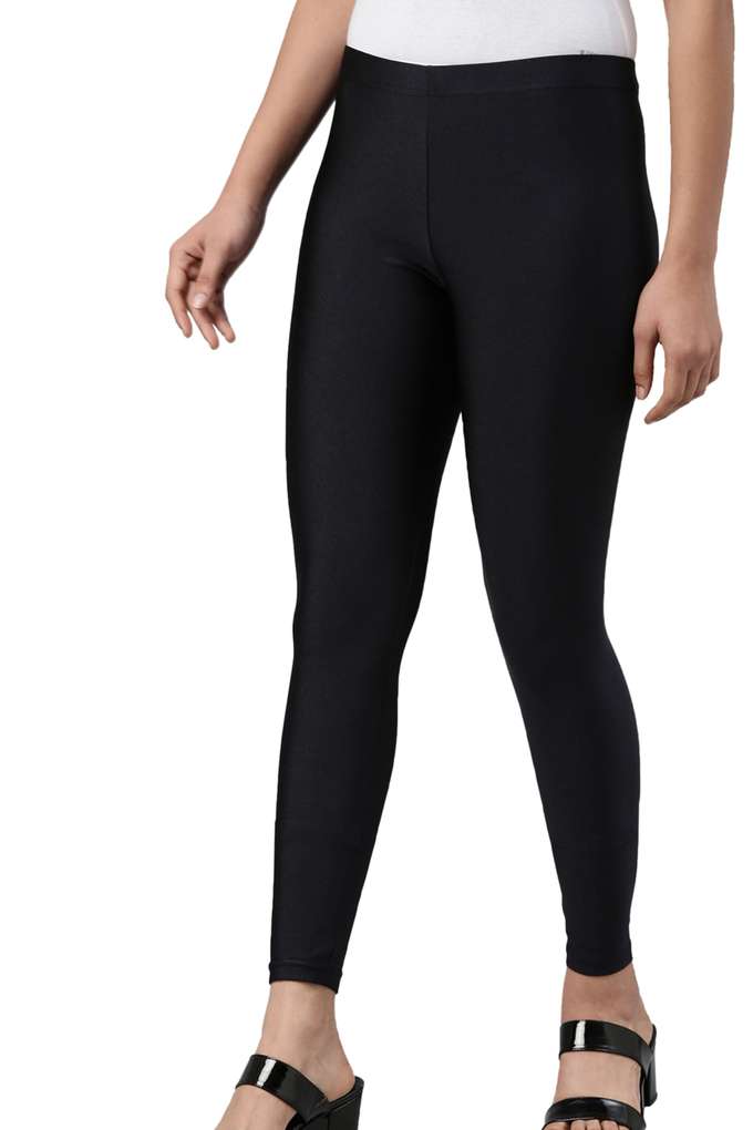 Solid-Ankle-Length-Nylon-Women-s-Leggings