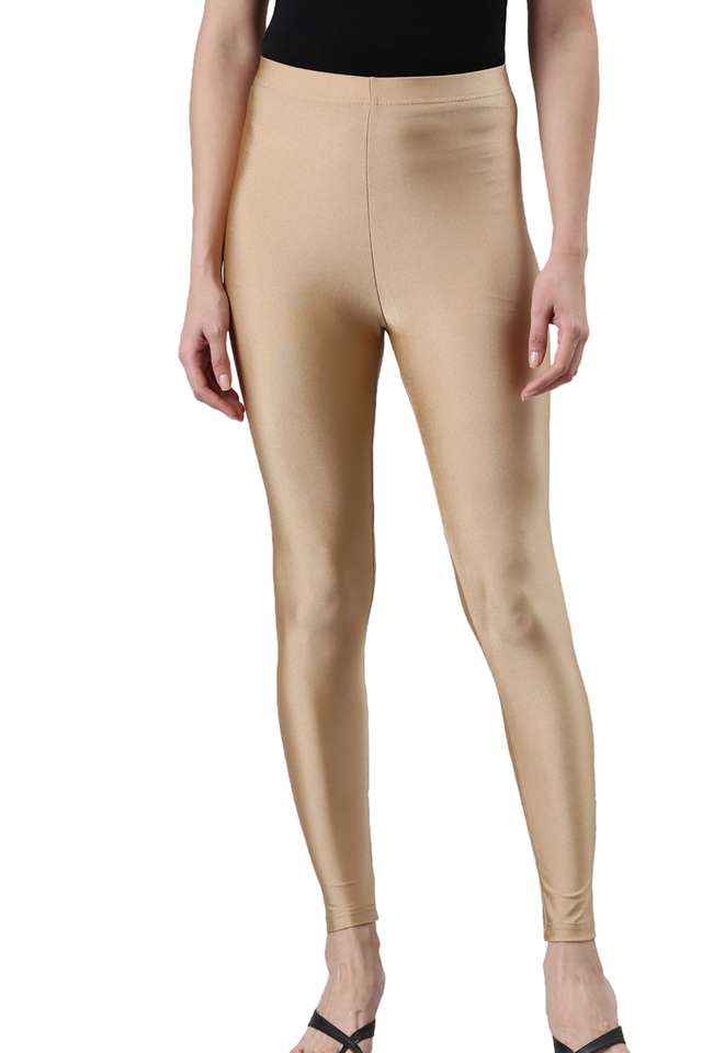 Solid-Ankle-Length-Nylon-Women-s-Leggings