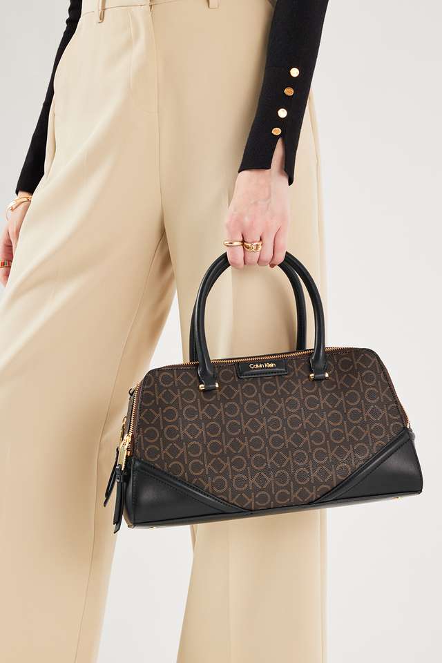 Buy CALVIN KLEIN Brown Zipper PVC Women's Casual Wear Shoulder Bag