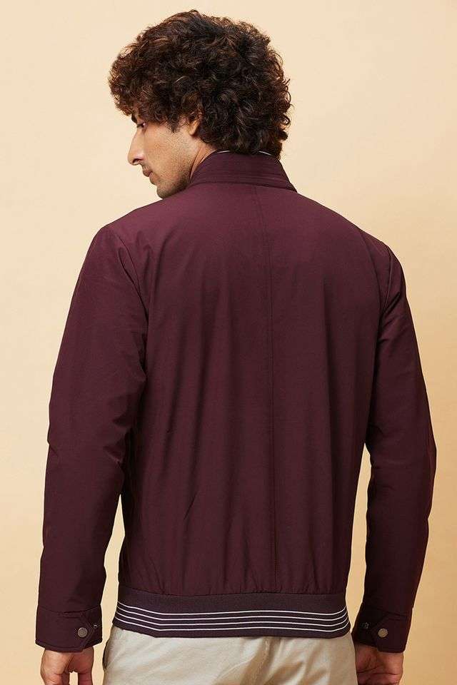 Solid-Polyester-Regular-Fit-Men-s-Casual-Wear-Jacket