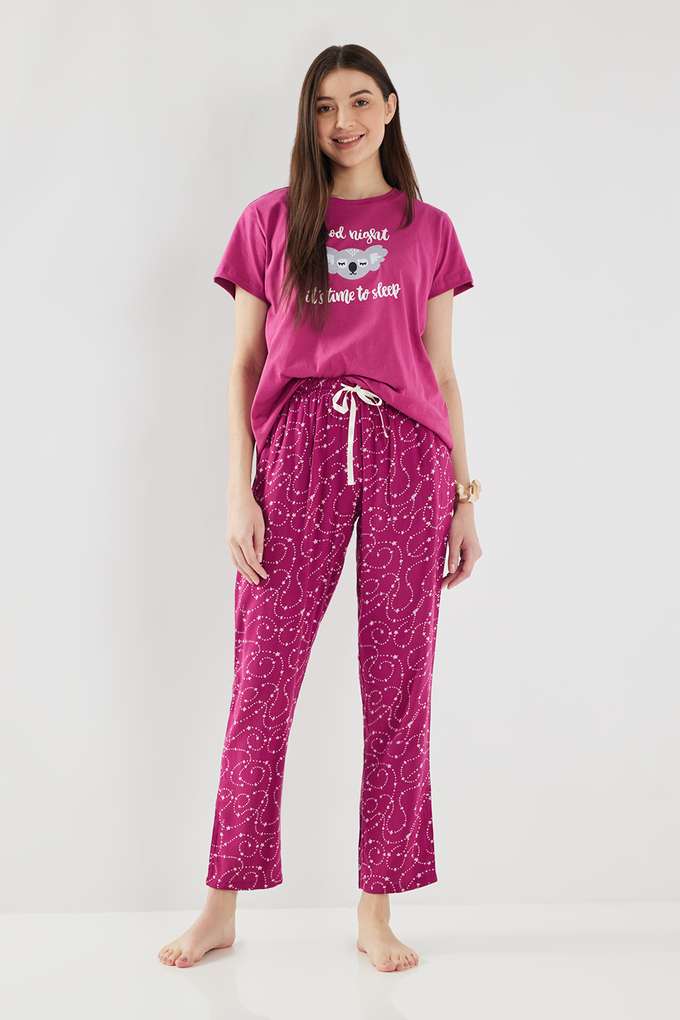 Printed-Ankle-Length-Viscose-Women-s-Pyjamas
