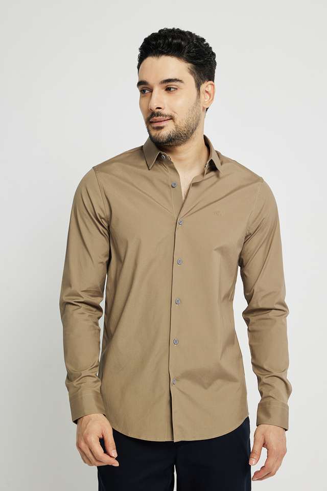 Solid-Cotton-Slim-Fit-Men-s-Casual-Shirt