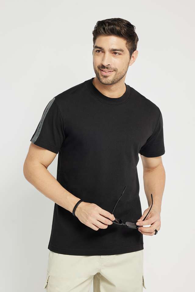 Solid-Cotton-Round-Neck-Men-s-T-Shirt