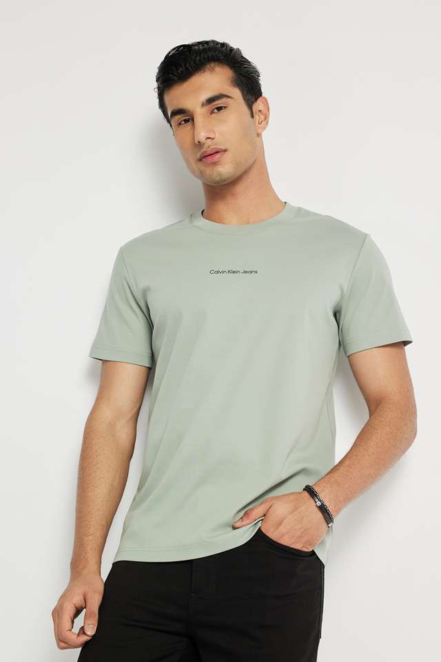 Solid-Cotton-Regular-Fit-Men-T-Shirt