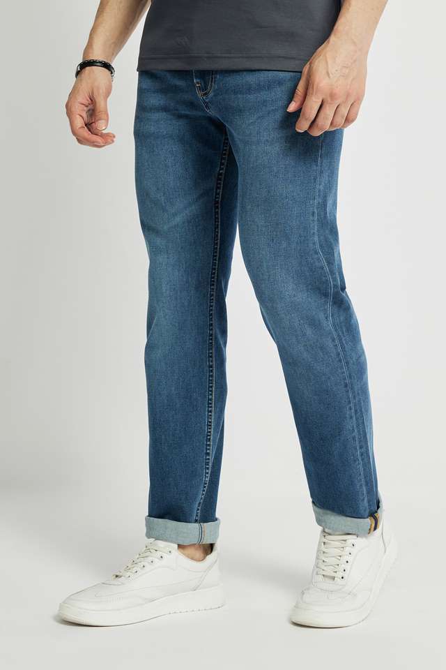 Light-Wash-Cotton-Lycra-Slim-Fit-Men-s-Jeans