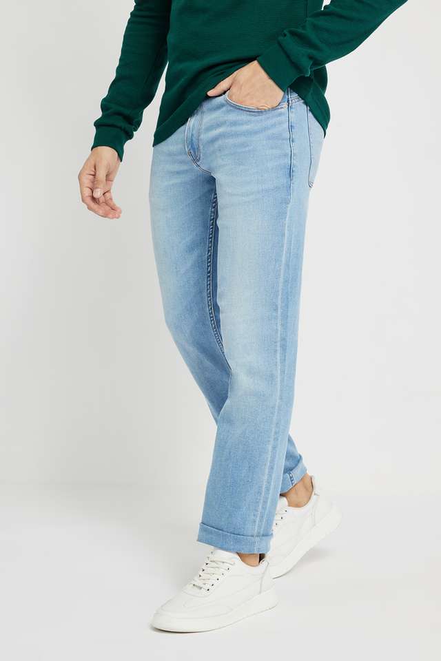 Light-Wash-Cotton-Skinny-Fit-Men-s-Jeans
