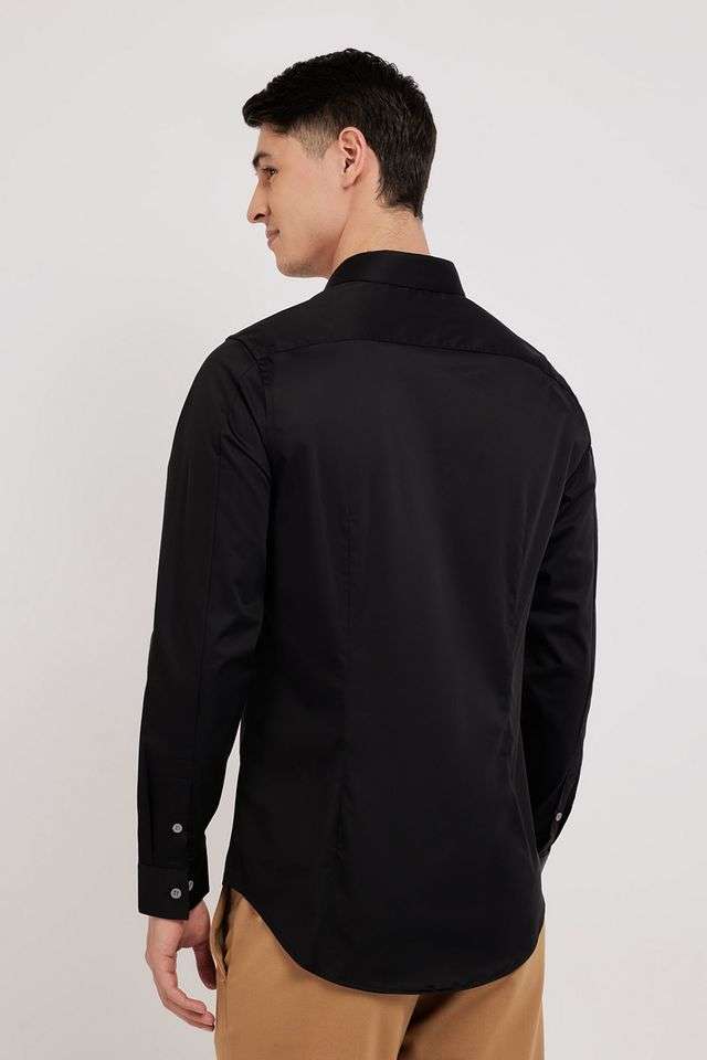 Solid-Cotton-Slim-Fit-Men-s-Casual-Shirt