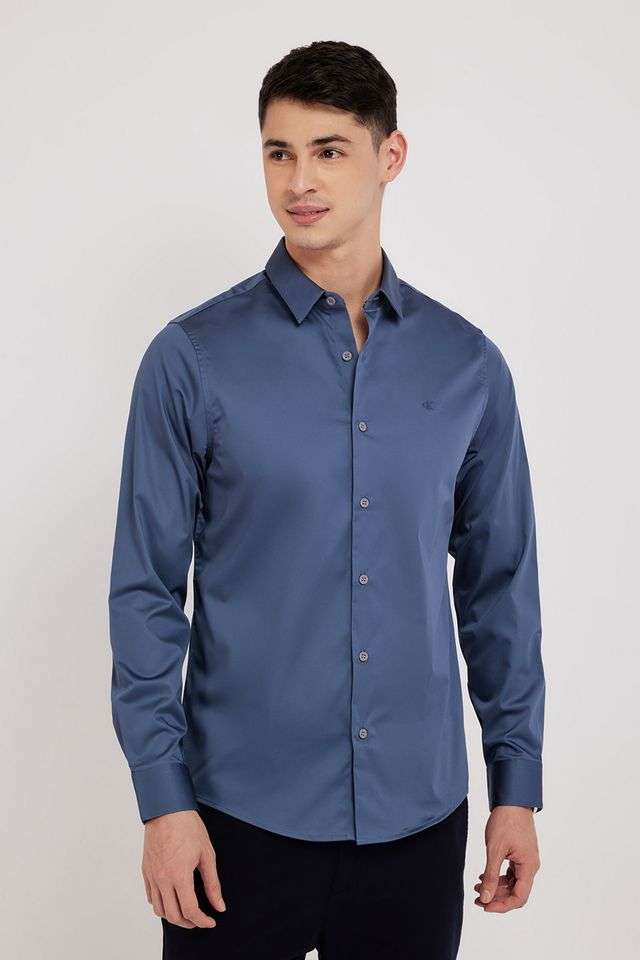 Solid-Cotton-Slim-Fit-Men-s-Casual-Shirt
