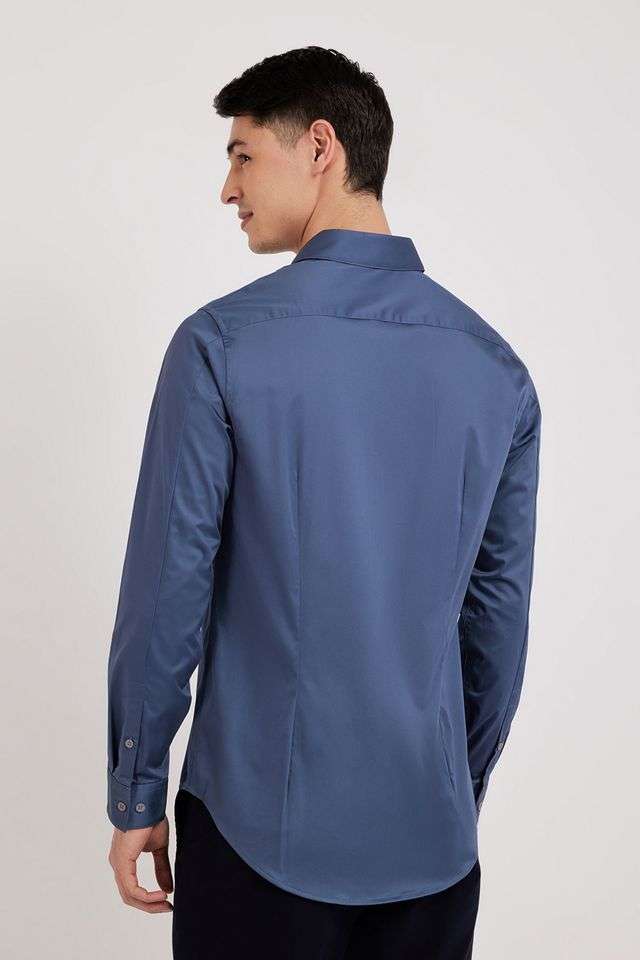 Solid-Cotton-Slim-Fit-Men-s-Casual-Shirt