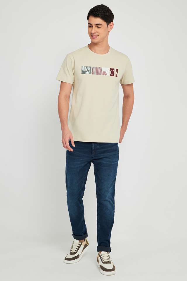 Solid-Cotton-Round-Neck-Men-s-T-Shirt