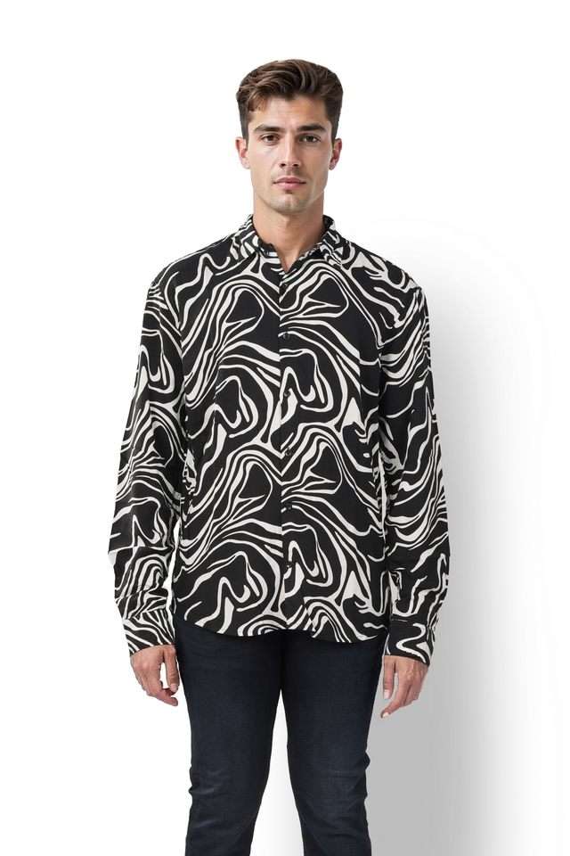 Printed-Viscose-Regular-Fit-Men-s-Casual-Wear-Shirt