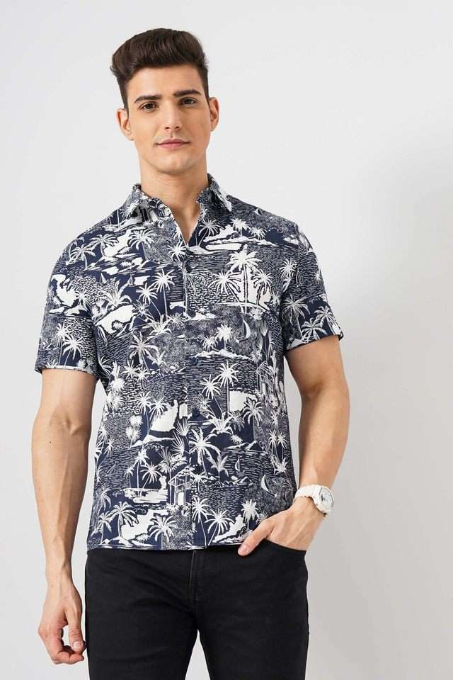 Solid-Cotton-Regular-Fit-Men-s-Casual-Shirt