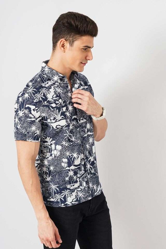 Solid-Cotton-Regular-Fit-Men-s-Casual-Shirt