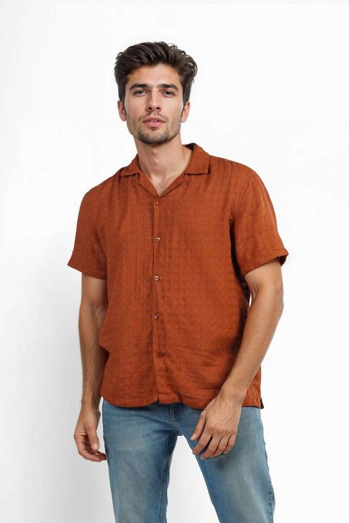 Solid-Cotton-Regular-Fit-Men-s-Casual-Shirt
