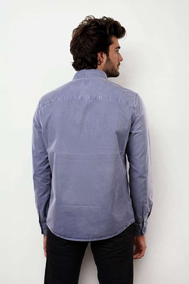 Solid-Cotton-Regular-Fit-Men-s-Casual-Wear-Shirt